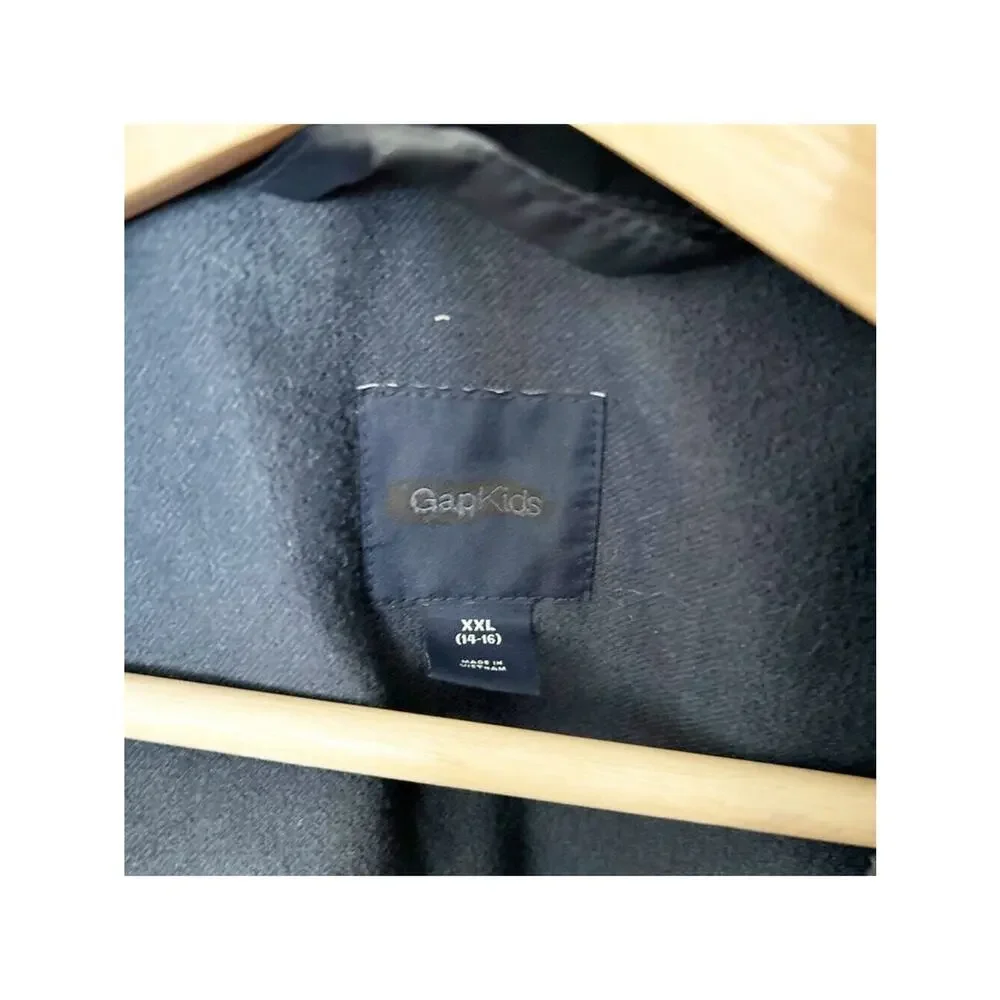 Gap Kids Navy Blue Lightweight Windbreaker Jacket Full Zip Youth Unisex Preowned